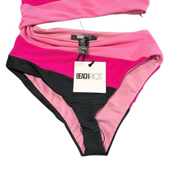 New Beach Riot Joyce Colorblock One Piece Cutout Swimsuit S - Picture 2 of 7